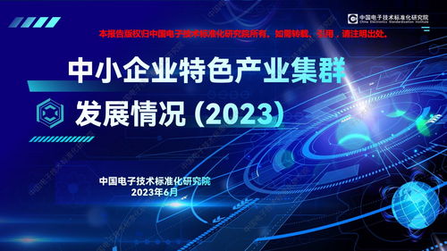 中国电子技术标准化研究院2023年中小企业特色产业集群发展情况 聚焦计算机网络科技技术开发